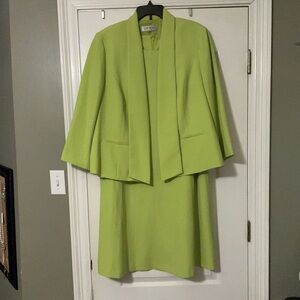 2 Piece Lime green dress suit, size 16W